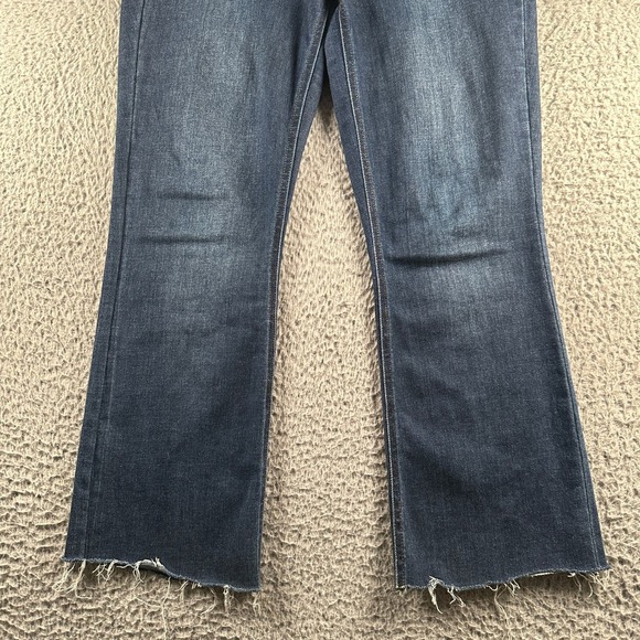 Judy Blue‎ Jeans Womens 15/32 Boot Cut Dark Wash Raw Frayed Hem Distressed - Picture 3 of 15